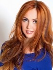 Photo of beautiful  woman Anna with red hair and green eyes - 22016